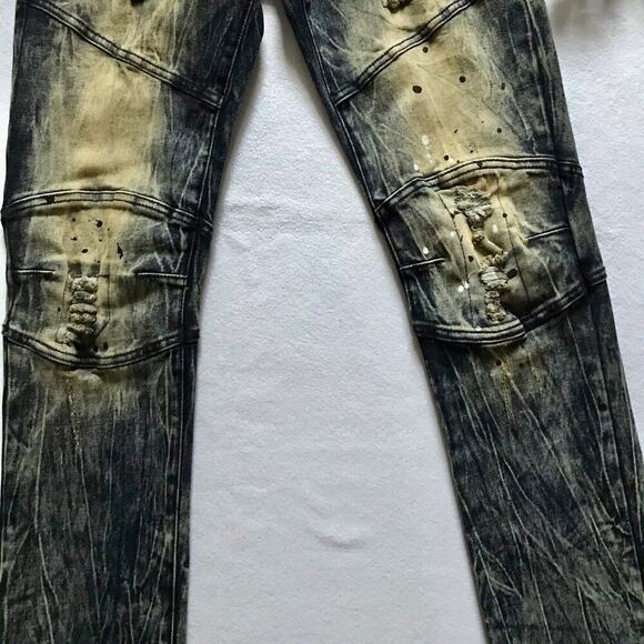 Preme NWT Distressed Stone wash Skinny Jeans Men W30 L32 *Pls See Description* - Picture 5 of 10